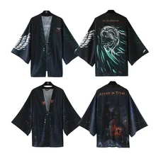 Original anime Attack on Titan Levi Ackerman Mikasa Ackerman cosplay cloak chiffon Japanese cloak light and breathable bathrobe halder japanese cartoon anime animation attack on titan keychains armin arlart rivaille ackerman chatacters trinkets accessories