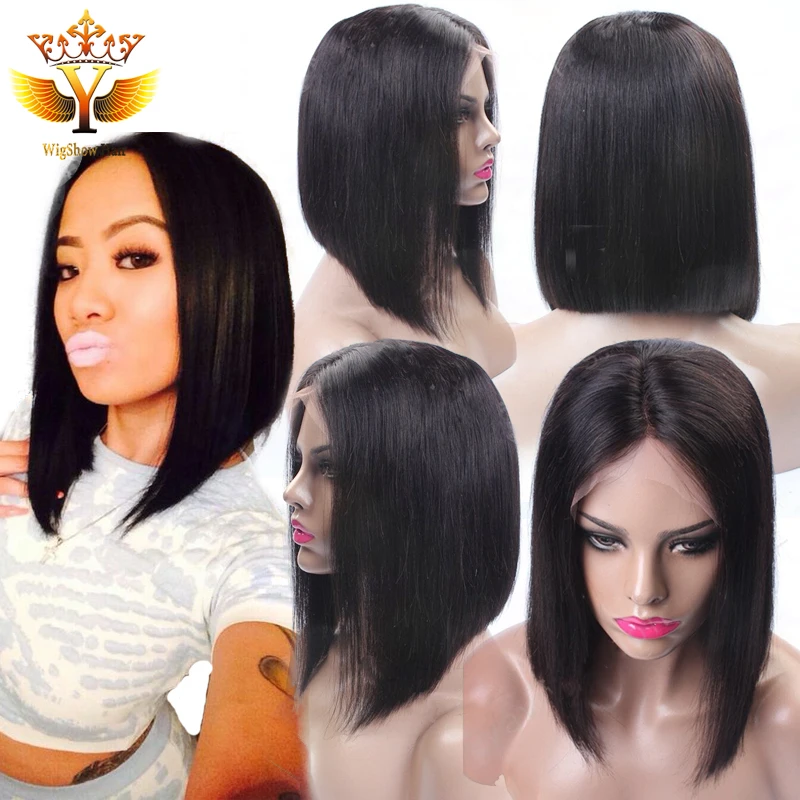 Human Hair Short Bob Wigs For Black Women Unprocessed Virgin