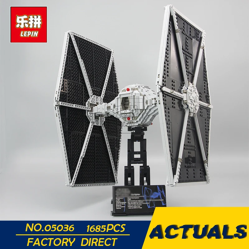 

LEPIN 05036 1685pcs Star Series Wars Tie Toys Fighter Building Educational Blocks Bricks Compatible with 75095 Children boy Gift