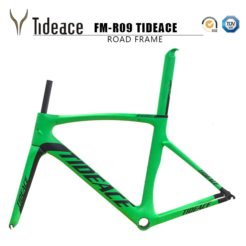 

Tideace carbon bike frame 700C bicycle carbon road frameset with fork and PF30BB accessories V brake chinese carbon frames