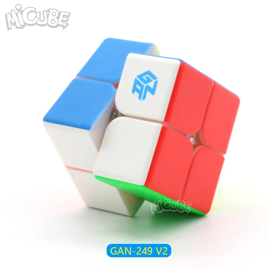 Ган 249 V2 м 249 Магнитный куб Stickerless Magic Скорость Cube 2x2x2 головоломки конкурс игрушка Cubo WCA Чемпионат 2x2 с помощью магнитов