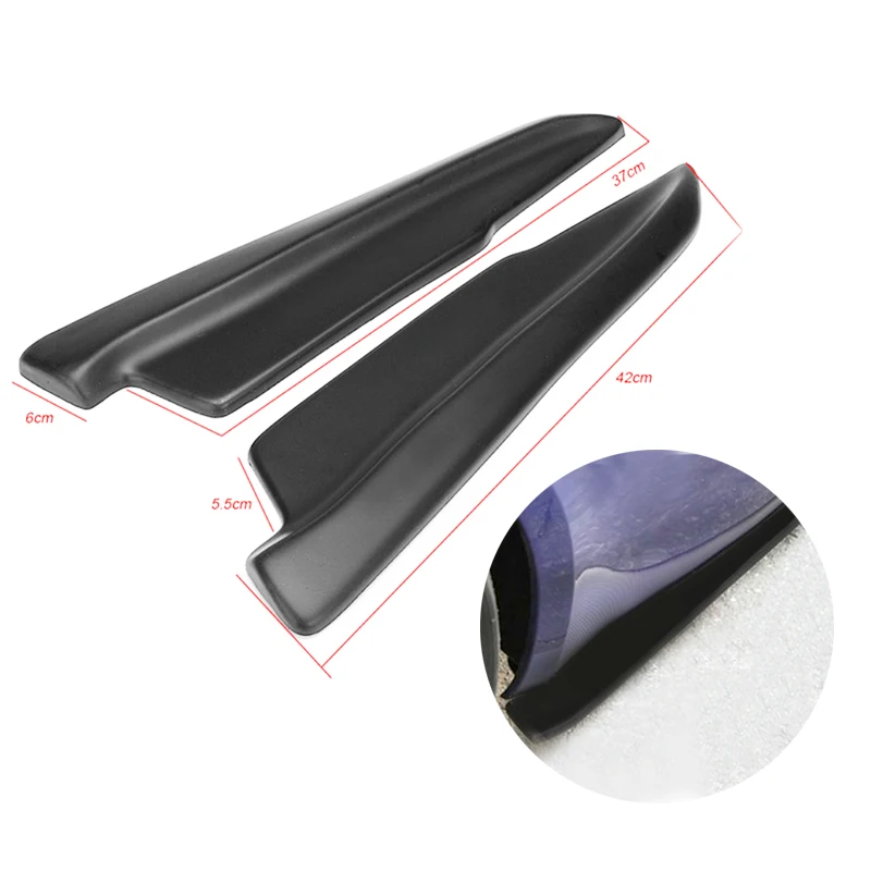 

2pcs Universal Car Rear Bumper Spats Splash Guard Extend Valance Lip Protecter Cover Polyurethane Outer length 52cm