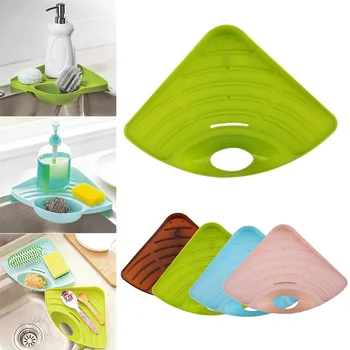 

Multifunctional Draining Rack Triangular Sink Corner Sponge Storage Shelf for Kitchen CLH@8