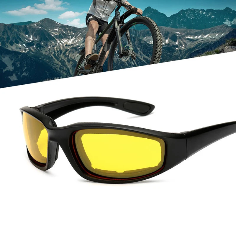 

1PC Sunglasses Wind Resistant Outdoor Motorcycle Riding Shatterproof Goggles Eye Protection Cycling Glasses Night Driving