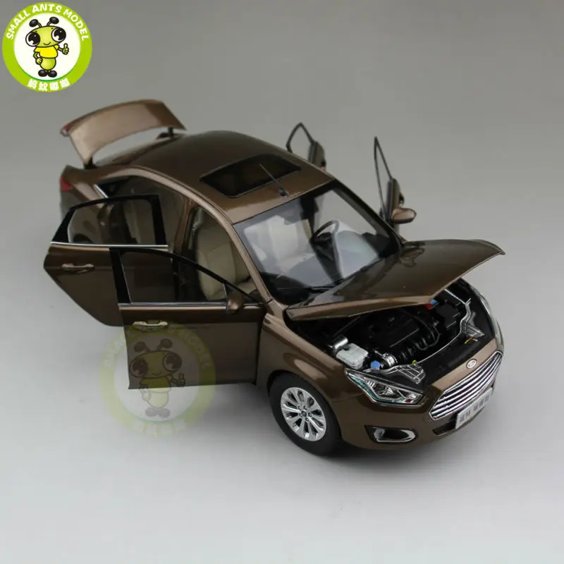 1/18 Ford Escort литая модель автомобиля для коллекционных подарков хобби коричневый