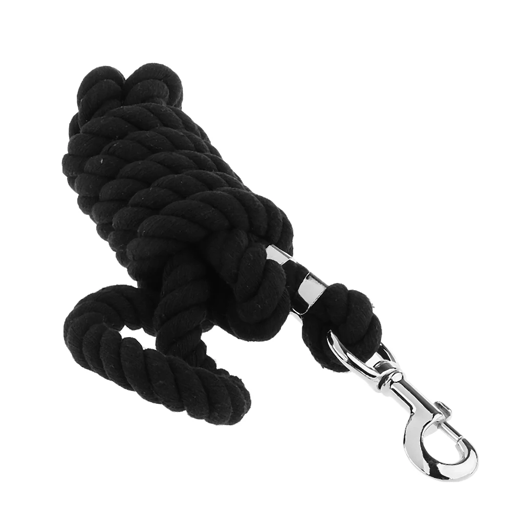 Perfeclan  Premium Horse Lead Ropes Cotton Weave Rein Halters Braided Reins 2.5 m Extra Thick Rope 