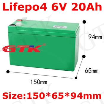 

GTK 6v 20Ah 7.2v Lifepo4 battery 20A 120W for Baby carriage electric vehicle lithium battery 12v electric roller shutter spraye
