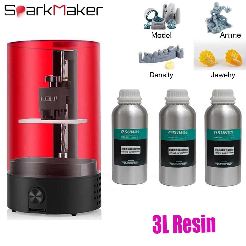 

Sparkmaker Promotion Light Curing 3D impresora 98*55*125mm Build Volume SLA/ LCD/DLP 3D Printer UV Resin 3D Printer