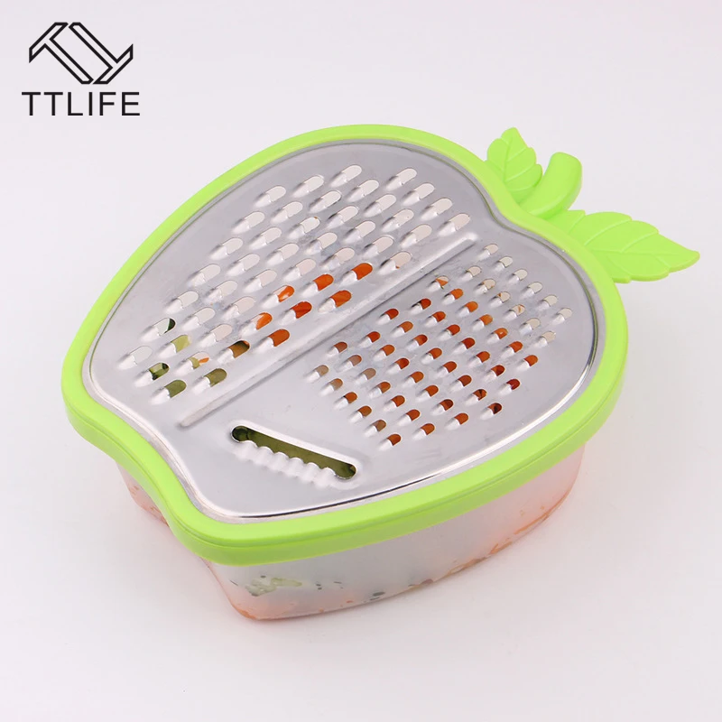 

TTLIFE Portable Stainless Steel Kitchen Grater Vegetable Slicer Carrot Cutter Fruits Vegetable Slicer Kitchen Gadget