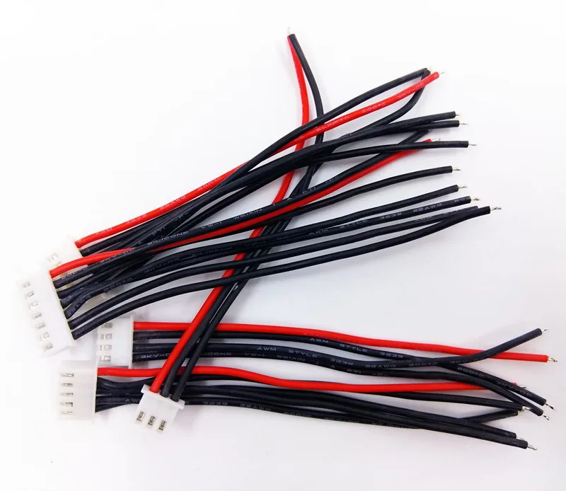 Balance Wire 2s 3s 4s 5s 6s Imax B6 Connector Cable Lipo Battery Charger Cable 100mm 22AWG Diameter 0.08 Heat up to 200 Degree  -1 (3)