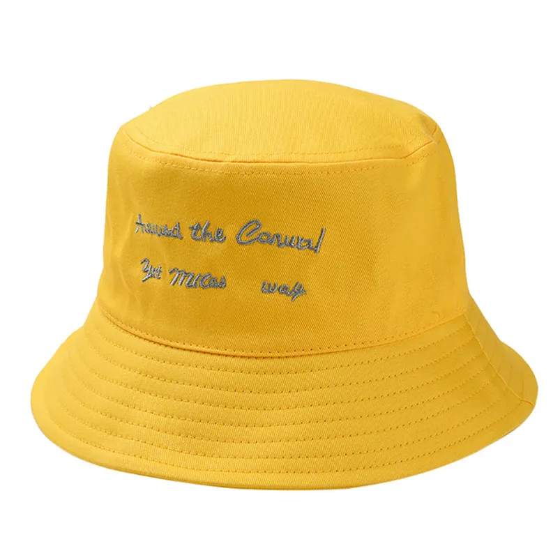 Winter Women Men Couple Fashion Fisherman Hat Unisex Embroidery Letter Hat Fashion Wild Sun Protection Cap Outdoor Hot H04 (5)