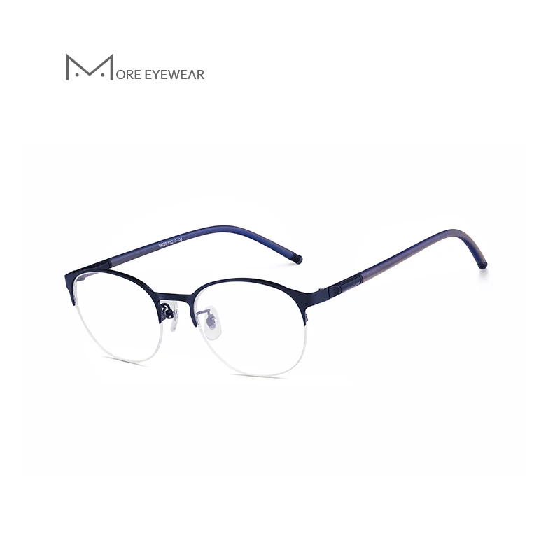 Rosa Runde Frauen pink Neue Mit 66027 Titan Optische Rahmen Brillen Mode Objektiv Brille Weiblich Blue 76vvRtxq