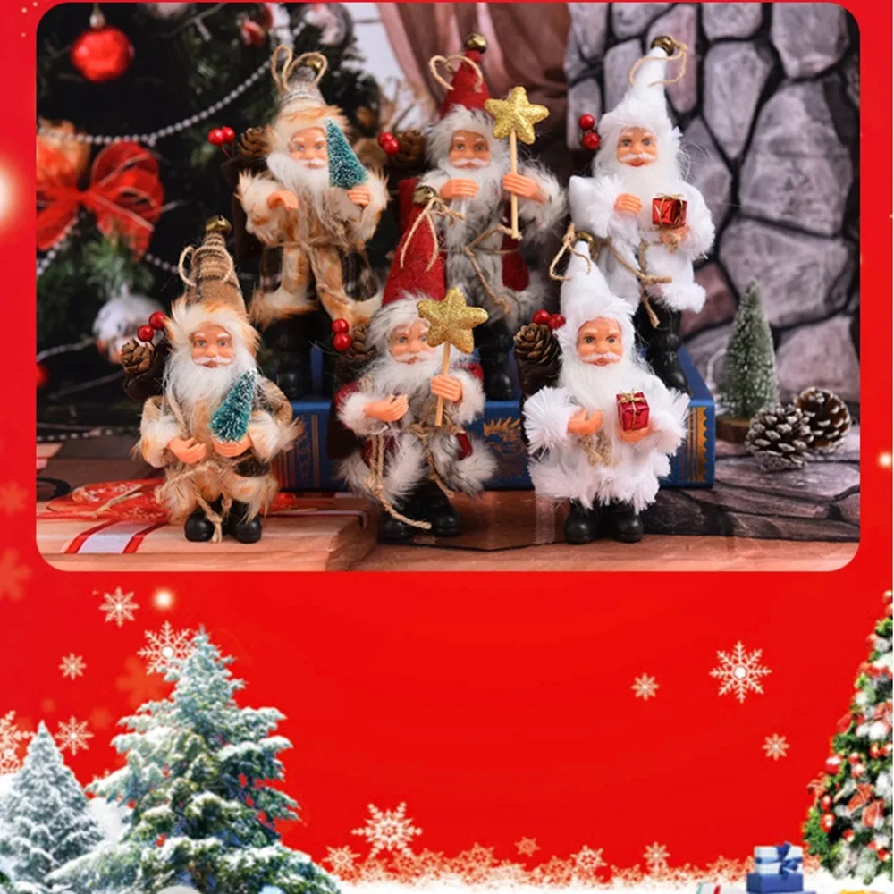Christmas Decorations navidad For Home Standing Posture Flannel Santa Claus Doll Scene Pendant new year goods Decoration Gifts  (5)