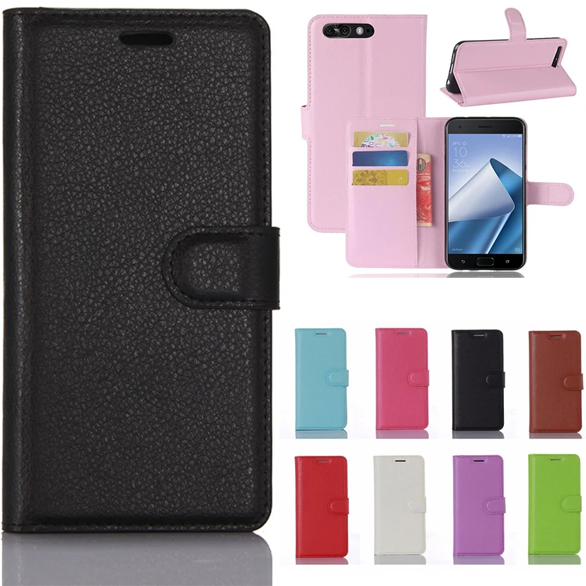 

Luxury Fitted Cases For Asus Zenfone 4 Pro ZS551KL Wallet PU Leather Cover Phone Cases For Asus ZS551KL Case Flip Back Cover