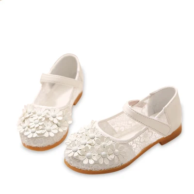 Online 2019 new summer girls in the small children hollow lace flowers net shoes bow Princess sandals