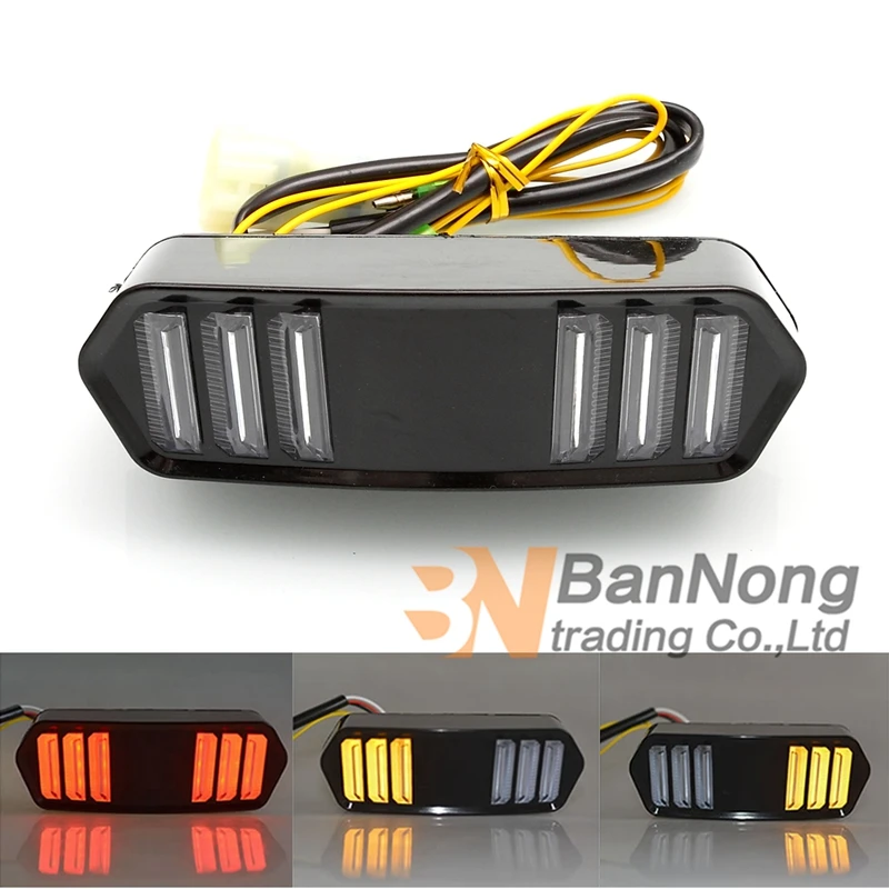 Motorcycle Turn Signal Tail Light Brake Stop Running