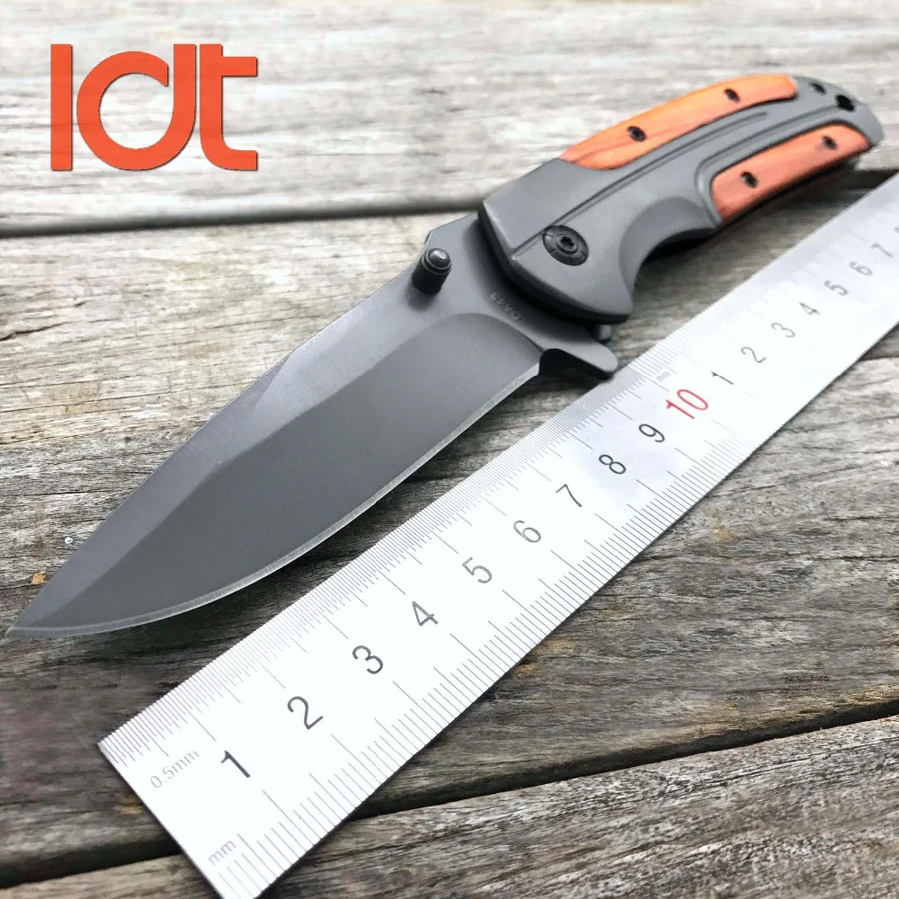 

LDT Brown DA43 Folding Knives 5Cr18Mov Blade Steel Rosewood Handle Knife Camping Survival Pocket Outdoor Hunting Knife EDC Tool