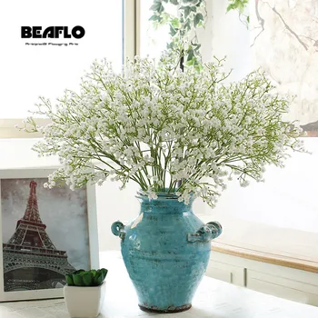 

5PC DIY Artificial baby's breath Flower Gypsophila Fake Silicone plant for Wedding Home Hotel Party Decorations 3 Colors