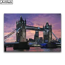 5D алмазная картина Лондон мост ночной вид 3d-бриллиантовая вышивка полный квадрат горный хрусталь мозаика вышивки крестом искусство