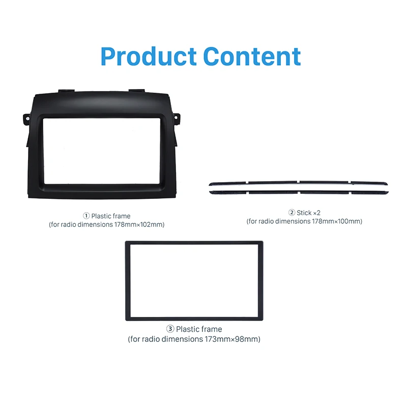 Seicane Double Din 173*98 178*100 178*102 мм Монтажная накладка на приборную панель, рамка для автомобиля, радио, рамка для 2004-2010 Toyota Sienna