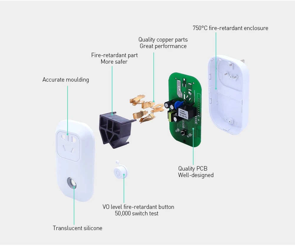 ITEAD sonoff S20 WI-FI переключатель гнездо AU Питание Plug синхронизации для Умный дом автоматизации модуль 10A 90-250 В 220 В aeProduct. получить