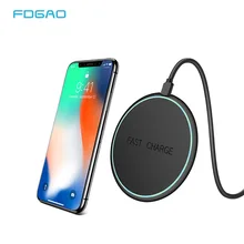 FDGAO Qi Wireless Charger For Samsung Galaxy S9 S8 Note 9 8 USB Mobile Phone Charger For iPhone Xs Max X 8 Wireless Charging Pad