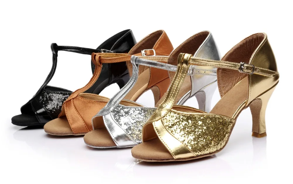 Танцевальные Кроссовки для девочек; обувь для латинских танцев; женская обувь для латинских танцев; золотая обувь для сальсы, бальных танцев, танго; обувь на высоком каблуке; A05