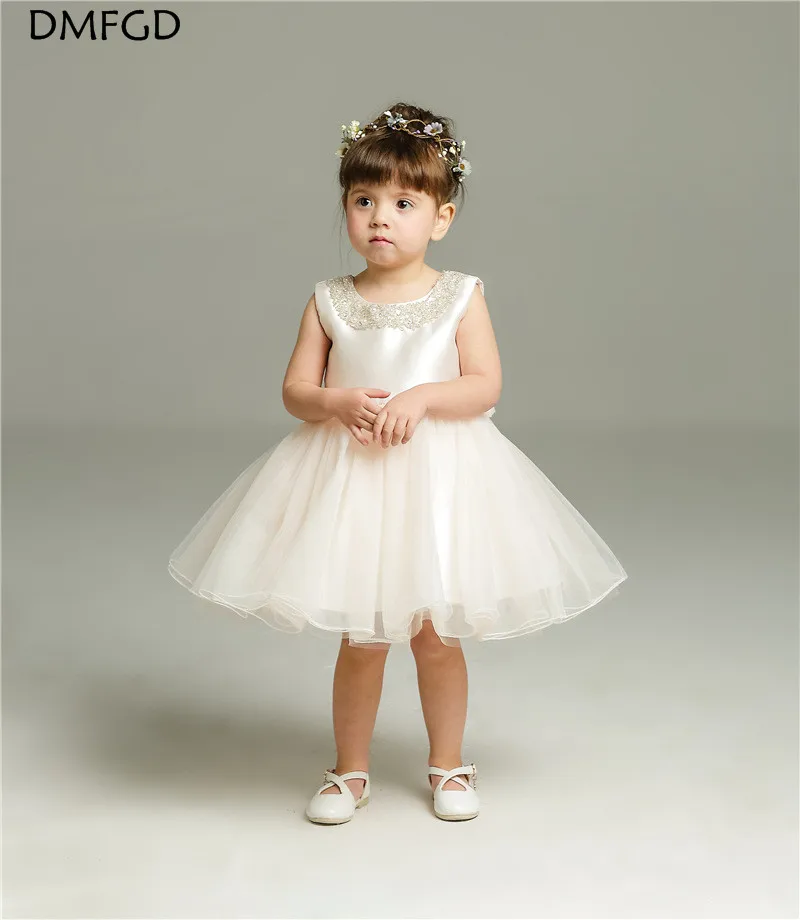

Maggie Korean version of the pink newborn girl baby hundred days wedding dress princess