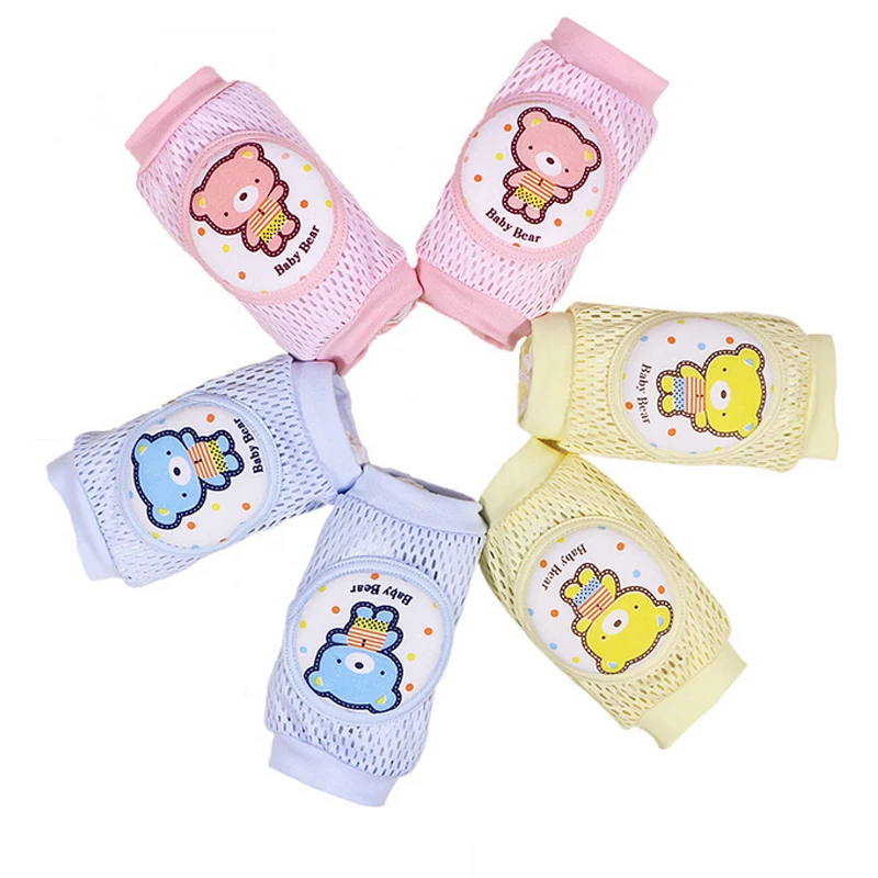 

Cotton Baby Safety Knee Pad Breathable Mesh Sponge Anti-Fall Kneecap Protector Leg Warmers Infant Kids Crawling Elbow Cushion