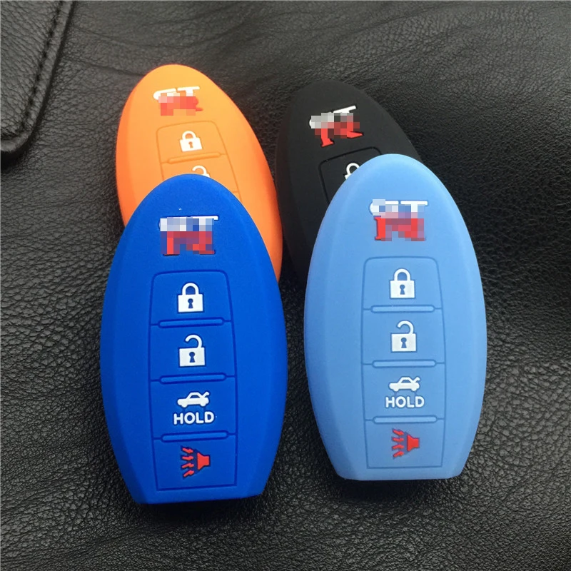 Силиконовый чехол для брелока, защитный держатель, брелок для Nissan skyline kawasaki GTR R32 R34 R35, 4 кнопки, чехол для ключей