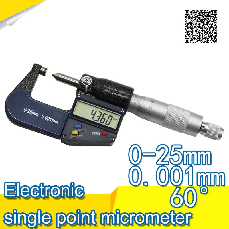 

Digital Micrometer for external measurements 0-25 mm / 0.001mm micrometer electronic acute and flattened head diametrical