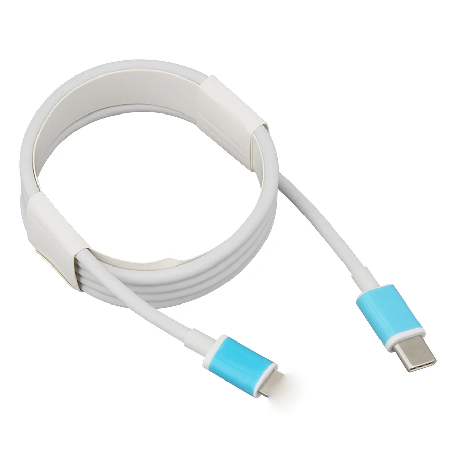 Белый 100 см Тип с разъемами типа c и 8-контактный usb-кабель 2 в 1 Тип C кабель для передачи данных для Iphone xr X 7 6 для Macbook 100 шт