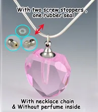 Big Hole Flat Heart (with necklace chains) Fragrance vials perfume vials perfume vial pendant