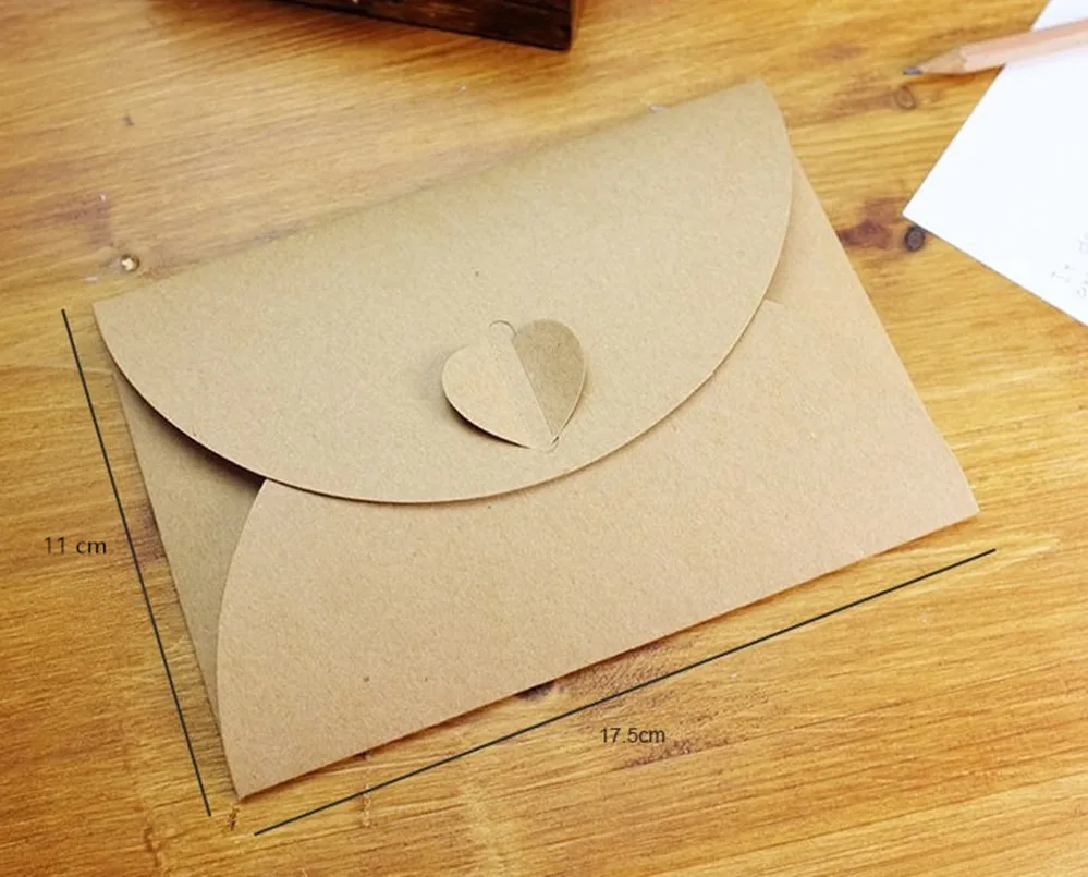 

New Vintage Romantic Heart series Kraft Paper Envelope DIY Gift Envelope Wholesale