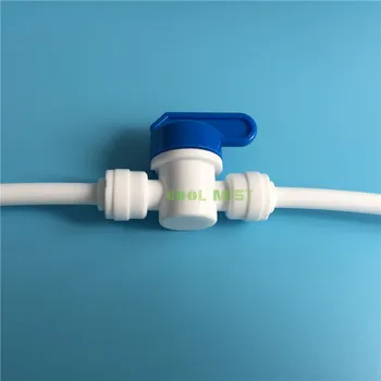 

S135 Pack 5Pcs 1/4 size Joint Valve 6mm Slip lock Quick-connect Ball Valve with Switch Butt Pneumatic Pipe Connectors Fittings