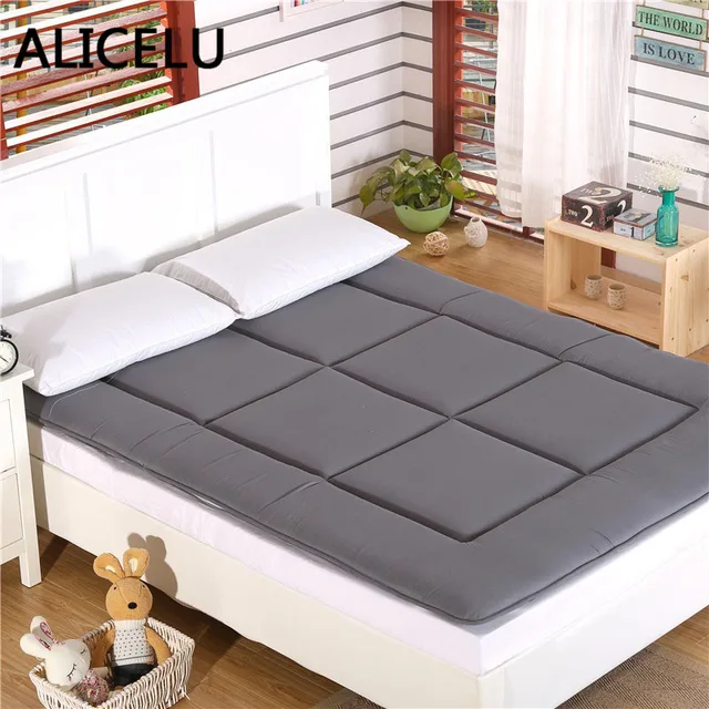ALICELU Thickened Foldable Bed Mattress Pad Sheets Double/Single Bed