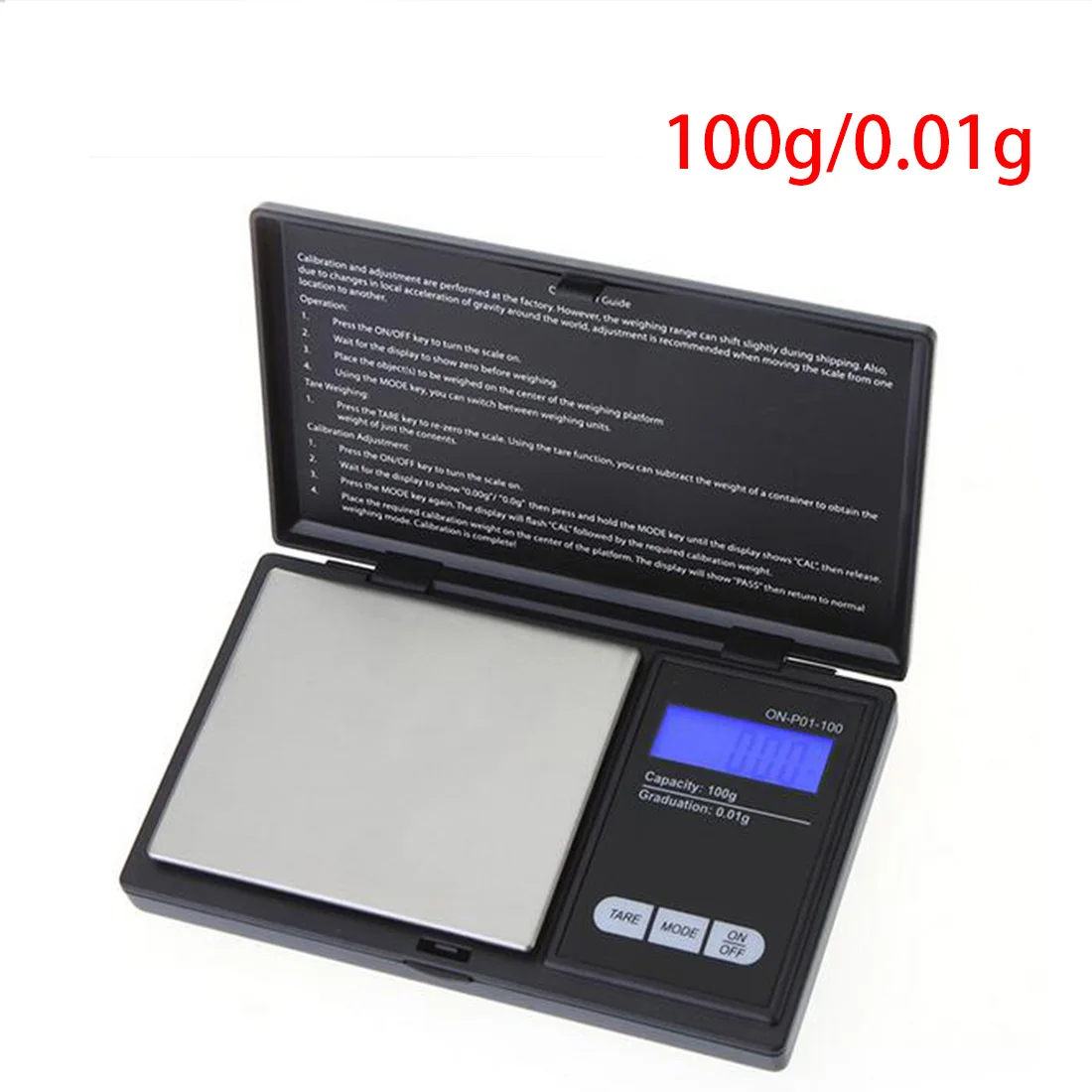 Практичная раскладушка точные ювелирные весы цифровые весы ЖК-дисплей мини электронные карманные весы - Цвет: 100g