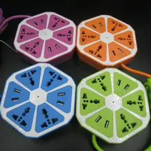 Лимонный дизайн силовая полоса розетка с 4 USB стандартный удлинитель розетка умная силовая полоса Домашняя электроника 10 шт