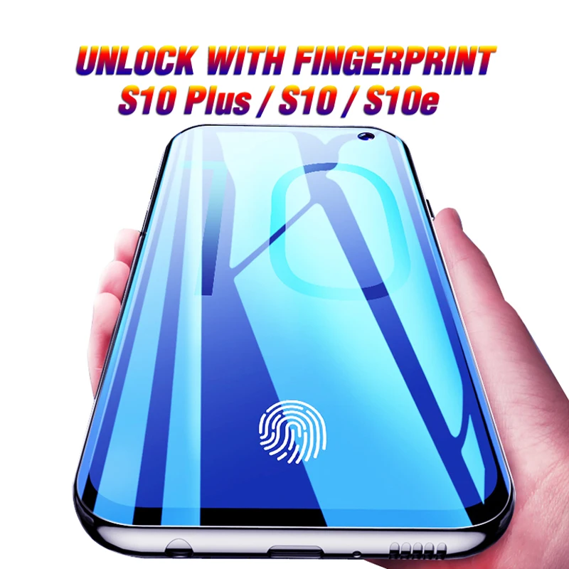 

Full Cover 6D Curved Screen Protector For Samsung Galaxy S10 Plus S10e S10 E Lite 9H 0.2mm Tempered Glass Fingerprint Sensor