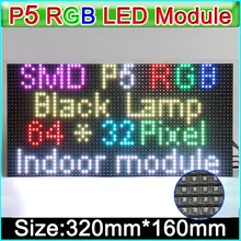 P5 a cor completa interna conduziu o módulo de exibição 320mm x 160mm, rgb smd 3 em 1 p5 conduziu o módulo de parede video da exibição do painel 64x32