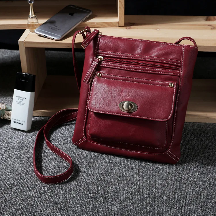 MJ Leather Messenger Bag Casual Women's Over-the-Shoulder Bags Brand Design Small PU Female Bags Crossbody Bucket Bag for Girls (16)