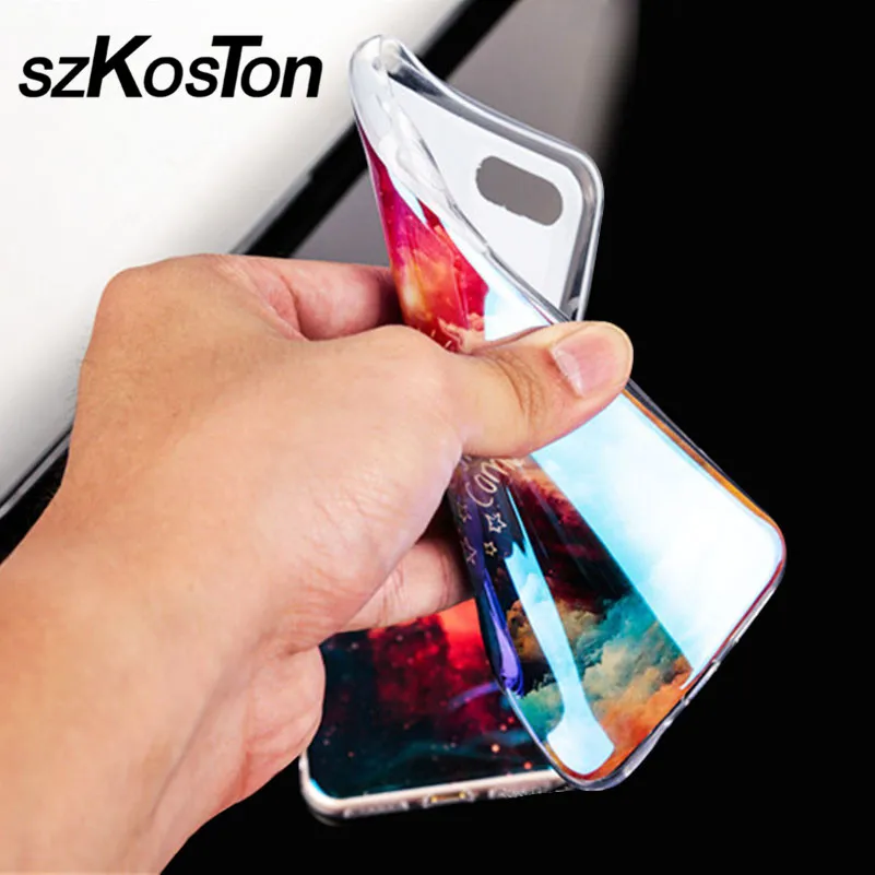 3D чехол мягкий TPU для iPhone 5 6 6s 7 Plus милый синий свет силиконовый задний Чехол ультра