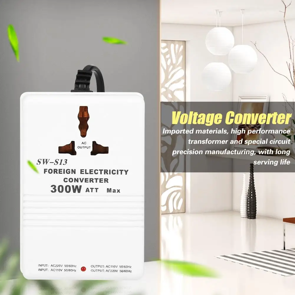 SW-S13 300W Convertisseur Abaisseur de Tension 220V /à 110V et 110V /à 220V Tension Convertisseur Bidirectionnel Convertisseur de tension dalimentation Fiche CN