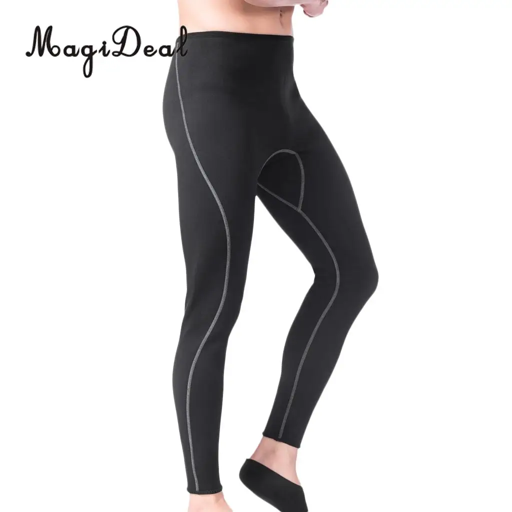 Mens 3mm Black Neoprene Wetsuit Pants Scuba Diving Snorkeling Surfing Swimming Warm Trousers Leggings Tights Size S-XL
