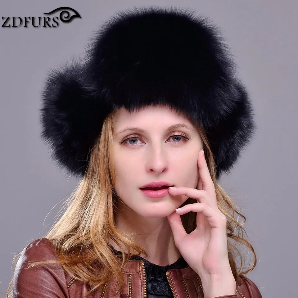Женские меховые шапки с кожаным меховым верхом для русской зимы теплые меховые шапки 3 цвета