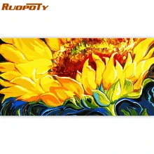 

RUOPOTY 60x120cm Frame Sunflower DIY Painting By Numbers Modern Home Wall Art Canvas Painting Large Size For Living Room Decor