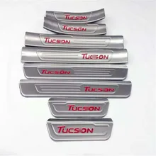 Stainless Steel Scuff Plate Door Sill Threshold Strip Welcome Pedal For Hyundai Tucson 2015 Car styling Accessories