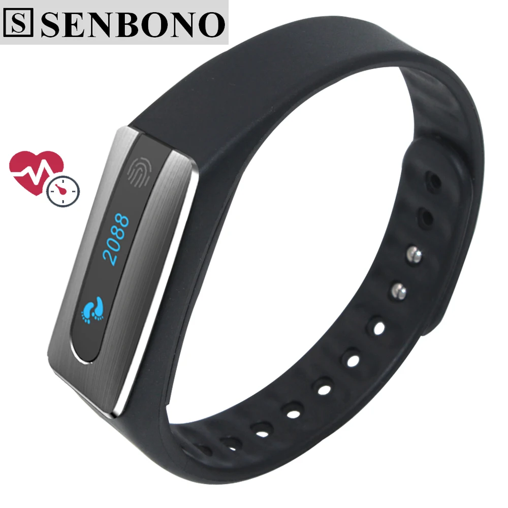  Senbono NFC Bluetooth 4.0 Смарт браслет Heart Rate Monitor IP67 водонепроницаемый сна tracker Браслет для IOS Android phone 