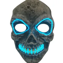 Хэллоуин скелет страшные маски светодиодный маски светящиеся страшные маски светильник Косплей Маска смешная игрушка CC# Прямая поставка