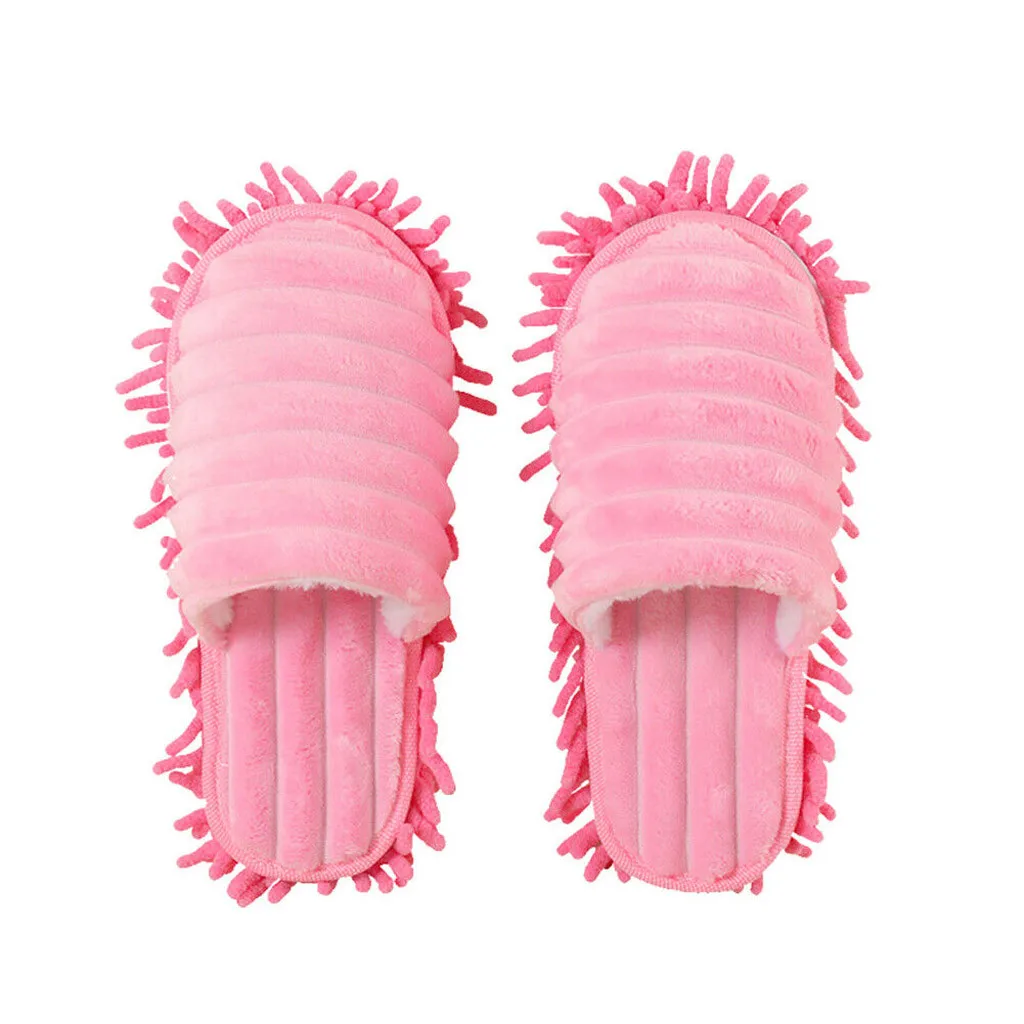 Pink 26cm Ленивые швабры, тапочки для ходьбы, очищающие пыль, теплые прочные для полировки пола, дома, ванной комнаты, тапочки, пылеочиститель, ткань - Цвет: Pink 26cm